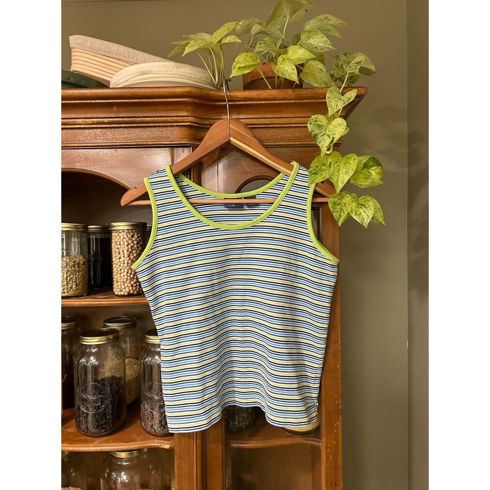 Retro Style Womens Cotton Blend Neon Tank